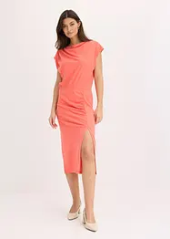 Asymmetrische jersey jurk met rimpels, bonprix