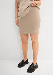 Stretch jersey rok met biologisch katoen (set van 2), bonprix