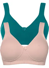 Minimizer T-shirt bh (set van 2) zonder beugels met biologisch katoen, bonprix