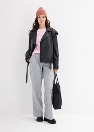Cropped trenchcoat van imitatieleer, bonprix