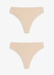 High waist string van glanzend materiaal (set van 2), bonprix