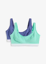 T-shirt bh zonder beugels (set van 2) met biologisch katoen, bonprix