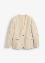Blazer zonder kraag, van linnen, bonprix