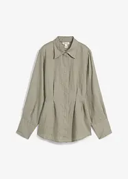 Getailleerde linnen blouse, bonprix