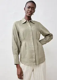 Getailleerde linnen blouse, bonprix