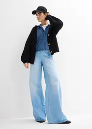 Spijkerblouse met capuchon, bonprix