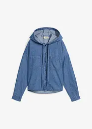 Spijkerblouse met capuchon, bonprix