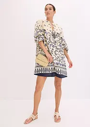 Korte boho jurk in linnenlook, bonprix