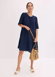 Mousseline jurk met broderie anglaise, bonprix