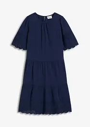 Mousseline jurk met broderie anglaise, bonprix