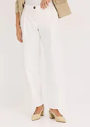 Twill broek van katoen met bandplooien, bonprix