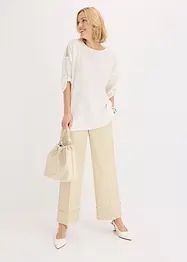 Tuniek met structuur en kanten band, bonprix
