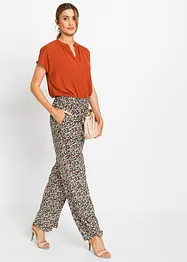 Blouse met korte mouwen en blinde knoopsluiting, bonprix