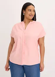 Blouse met korte mouwen en blinde knoopsluiting, bonprix
