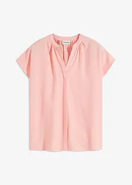 Blouse met korte mouwen en blinde knoopsluiting, bonprix