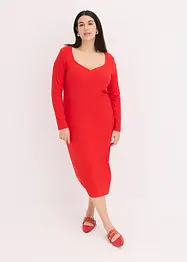 Geribde midi jurk, bonprix