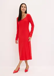 Geribde midi jurk, bonprix