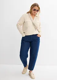 Barrel jeans mid waist, biologisch katoen, bonprix