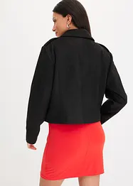 Jas van imitatiesuède, cropped, bonprix
