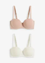 Strapless beugel bh (set van 2) met biologisch katoen, bonprix