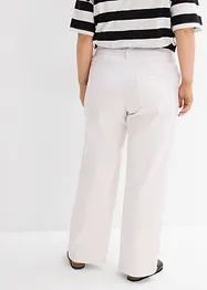 Wide leg jeans mid waist, riem, bonprix