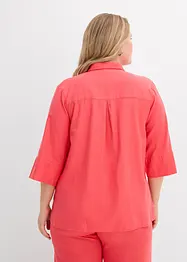 Overhemdblouse in een koele linnenmix, bonprix