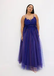Maxi jurk van zachte tule en kant, bonprix