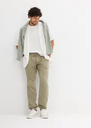 Regular fit instapbroek van mousseline, tapered, bonprix