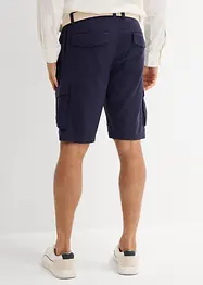 Cargo bermuda met linnen en riem, regular fit, bonprix