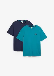 T-shirt met borstzak (set van 2) van biologisch katoen, bonprix