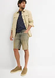 Dirty washed jeans bermuda, regular fit, bonprix