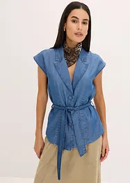 mouwloze blazer van lyocell, bonprix