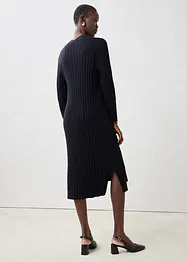 Lang gebreid vest met zijde, bonprix