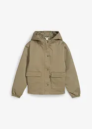 Twill jas met opgezette zakken en capuchon, bonprix