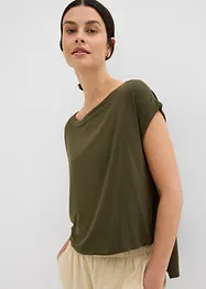 Oversized shirt van vloeiende viscose, bonprix