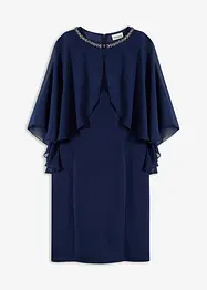 Bodycon jurk met afneembare cape, bonprix