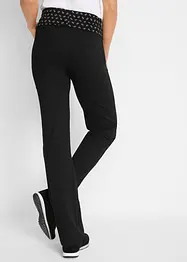 Jersey broek met omgeslagen band, straight, bonprix