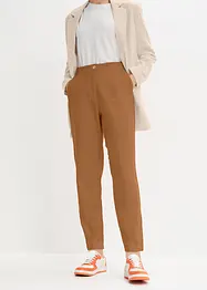 Cropped high waist broek van linnen-viscosemix, bonprix