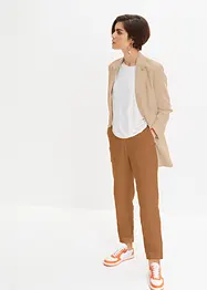 Cropped high waist broek van linnen-viscosemix, bonprix