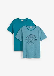 T-shirt van puur katoen (set van 2), bonprix
