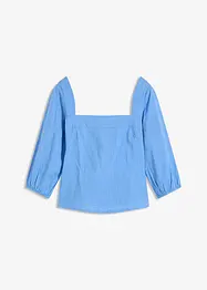 Blouse met pofmouwen en gesmokt detail, bonprix