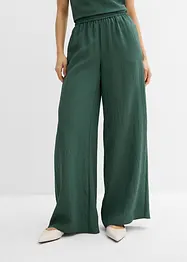 Broek van gestructureerde viscosemix, bonprix