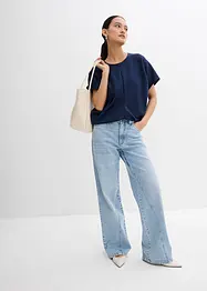 Shirt met gedrapeerde taille, bonprix