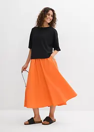 Midirok van een soepel vallende linnenmix, bonprix