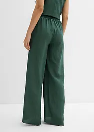 Broek van gestructureerde viscosemix, bonprix