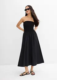 Maxi jurk in gesmokt inzetstuk, bonprix