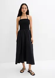 Maxi jurk in gesmokt inzetstuk, bonprix
