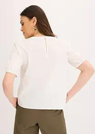 Blouse met korte mouwen en kant, bonprix