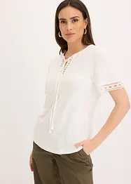 Shirt tuniek met kanten lint, bonprix