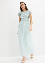 Maxi jurk met pailletten borduursel, bonprix